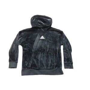 Adidas Sweatshirt Womens‎ Large Badge Logo Cozy Fleece Pullover Hoodie Ladies